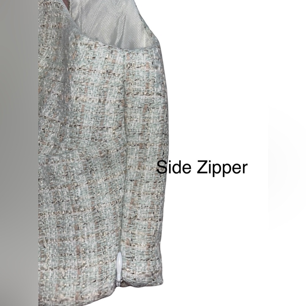 Zara Blue Gray Textured Coquette Crop Top NWT Size S - Picture 3 of 9